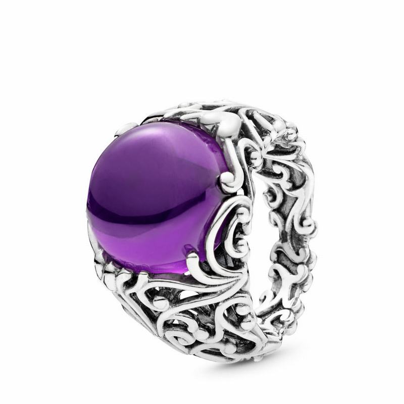 Pandora Regal Dazzling Beauty Statement Ring - Sterling Silver/Purple/Cubic Zirconia - Canada | KU35